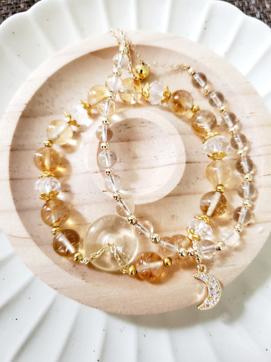 Wendy - Citrine & Peace and Protection Charm